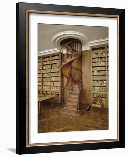 Petits Appartements : Bibliothèque particulière de l'Empereur. Décor de boiseries et dessus de-null-Framed Giclee Print