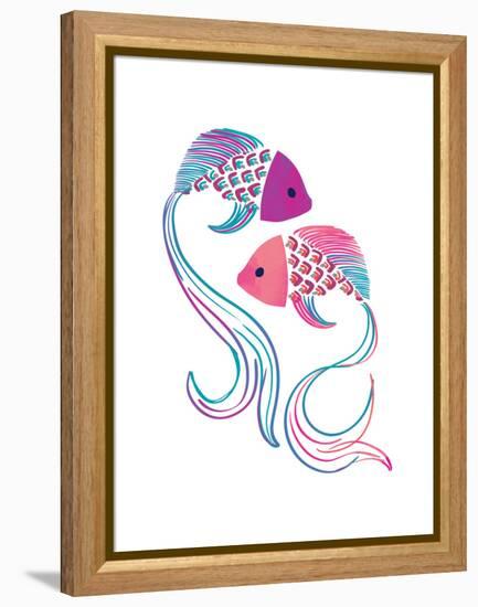 Petits Poissons-null-Framed Premier Image Canvas