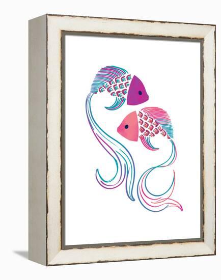 Petits Poissons-null-Framed Premier Image Canvas