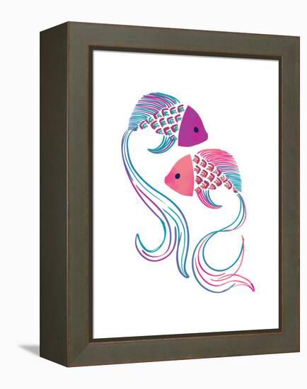 Petits Poissons-null-Framed Premier Image Canvas