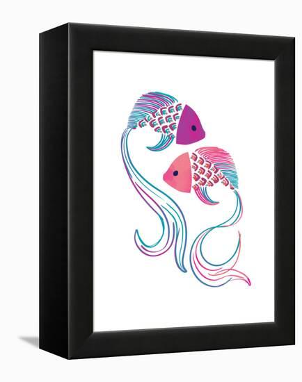 Petits Poissons-null-Framed Premier Image Canvas