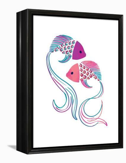 Petits Poissons-null-Framed Premier Image Canvas