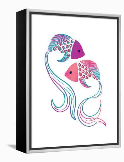 Petits Poissons-null-Framed Premier Image Canvas