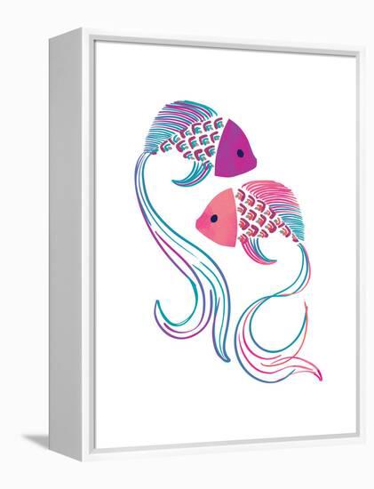 Petits Poissons-null-Framed Premier Image Canvas