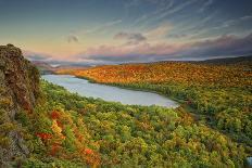 Michigan, Upper Peninsula. Sunset at Lake of the Clouds-Petr Bednarik-Photographic Print