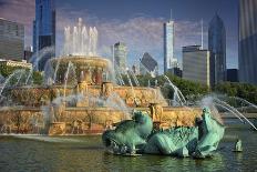 USA, ILlinois, Chicago, Buckingham Fountain in Downtown Chicago-Petr Bednarik-Mounted Photographic Print