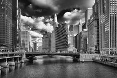 USA, ILlinois, Chicago. State Street Bridge and Cityscape-Petr Bednarik-Framed Photographic Print