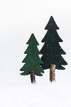 Two Christmas Trees in Stylised Winter Landscape - Softy and Softly-Petra Daisenberger-Photographic Print