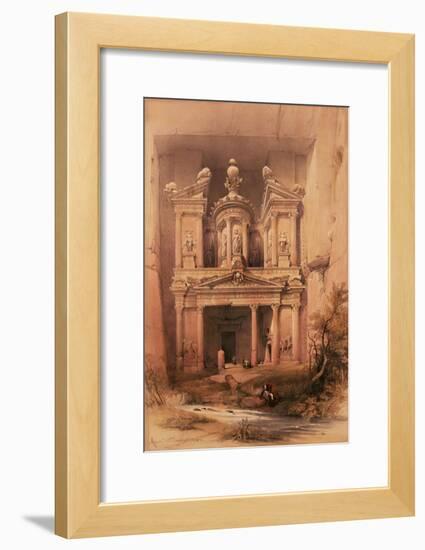 Petra, March 7th 1839, Plate 92 from Volume III of "The Holy Land"-David Roberts-Framed Giclee Print