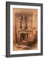 Petra, March 7th 1839, Plate 92 from Volume III of "The Holy Land"-David Roberts-Framed Giclee Print