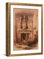 Petra, March 7th 1839, Plate 92 from Volume III of "The Holy Land"-David Roberts-Framed Giclee Print