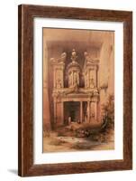 Petra, March 7th 1839, Plate 92 from Volume III of "The Holy Land"-David Roberts-Framed Giclee Print