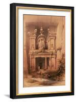 Petra, March 7th 1839, Plate 92 from Volume III of "The Holy Land"-David Roberts-Framed Giclee Print