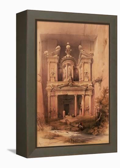 Petra, March 7th 1839, Plate 92 from Volume III of "The Holy Land"-David Roberts-Framed Premier Image Canvas