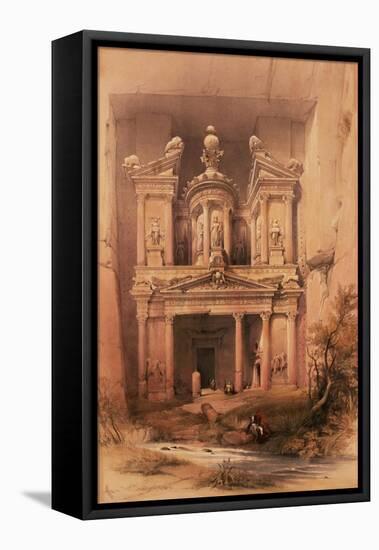 Petra, March 7th 1839, Plate 92 from Volume III of "The Holy Land"-David Roberts-Framed Premier Image Canvas