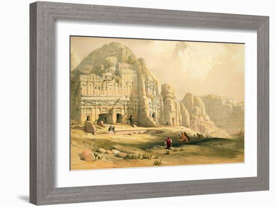 Petra, March 8th 1839, Plate 96 from Volume Iii of 'The Holy Land', Engraved by Louis Haghe-David Roberts-Framed Giclee Print