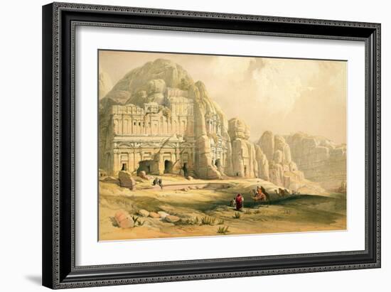 Petra, March 8th 1839, Plate 96 from Volume Iii of 'The Holy Land', Engraved by Louis Haghe-David Roberts-Framed Giclee Print