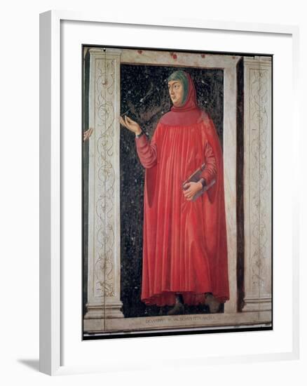 Petrarch (1304-74) from the Villa Carducci Series of Famous Men and Women, circa 1450-Andrea del Castagno-Framed Giclee Print