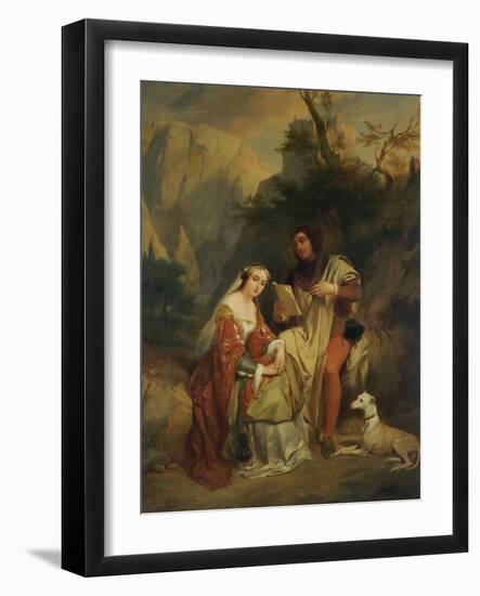 Petrarch and Laura, 1842-Nicaise De Keyser-Framed Giclee Print