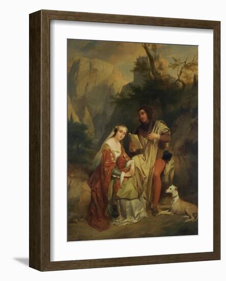 Petrarch and Laura, 1842-Nicaise De Keyser-Framed Giclee Print