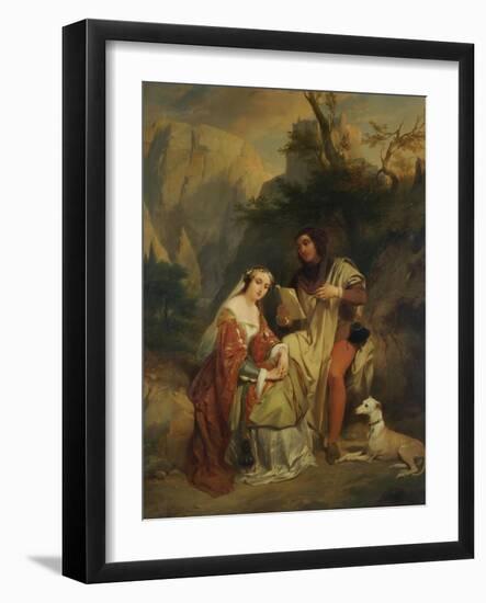 Petrarch and Laura, 1842-Nicaise De Keyser-Framed Giclee Print