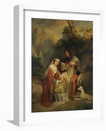 Petrarch and Laura, 1842-Nicaise De Keyser-Framed Giclee Print