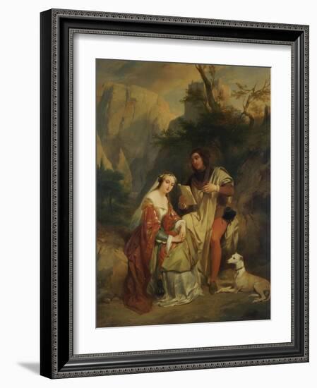 Petrarch and Laura, 1842-Nicaise De Keyser-Framed Giclee Print