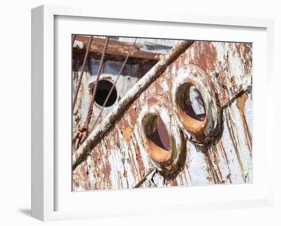 Petrel whale catcher. Grytviken Whaling Station, South Georgia Island-Martin Zwick-Framed Photographic Print