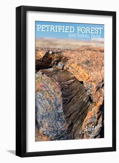 Petrified Forest National Park, Arizona - Daytime Close Up-Lantern Press-Framed Art Print