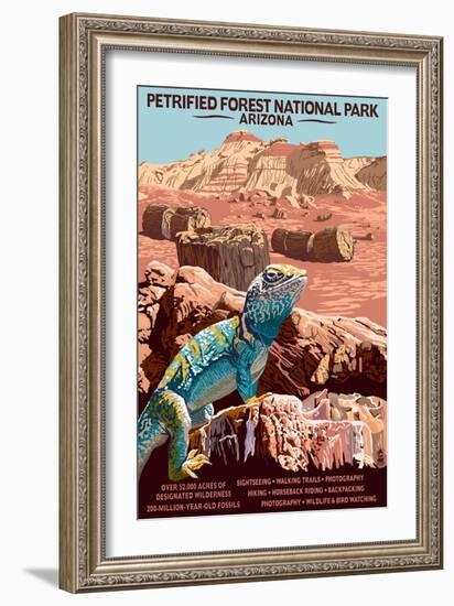 Petrified Forest National Park - Arizona-Lantern Press-Framed Premium Giclee Print