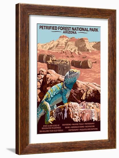 Petrified Forest National Park - Arizona-Lantern Press-Framed Premium Giclee Print