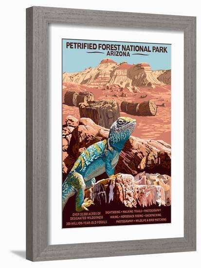 Petrified Forest National Park - Arizona-Lantern Press-Framed Art Print