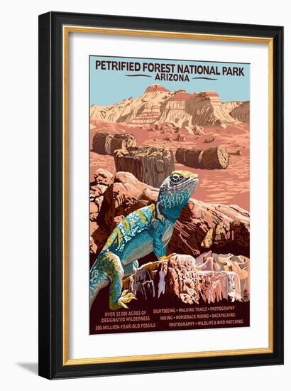 Petrified Forest National Park - Arizona-Lantern Press-Framed Art Print