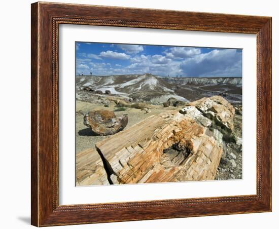 Petrified Logs Exposed by Erosion, Painted Desert and Petrified Forest, Arizona, Usa May 2007-Philippe Clement-Framed Photographic Print