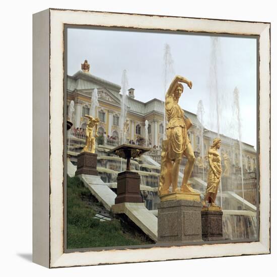 Petrodovorets Palace Near St Petersburg, 19th Century-CM Dixon-Framed Stretched Canvas
