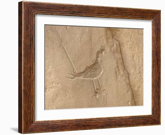 Petroglyph, Chaco Culture Nat'l Historical Park, UNESCO World Heritage Site, New Mexico, USA-James Hager-Framed Photographic Print