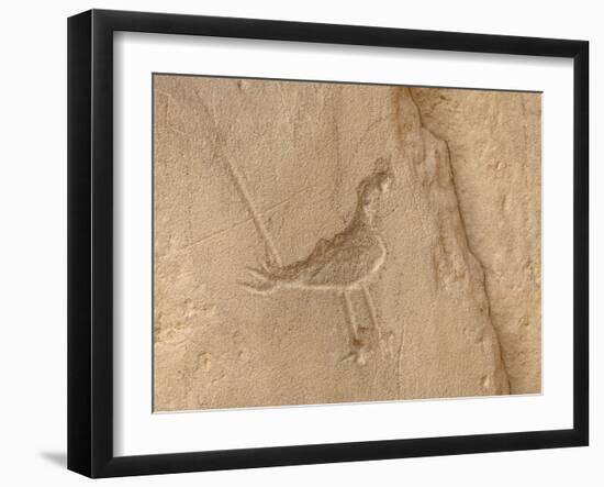Petroglyph, Chaco Culture Nat'l Historical Park, UNESCO World Heritage Site, New Mexico, USA-James Hager-Framed Photographic Print