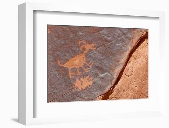 Petroglyphs at Sun's Eye, Monument Valley Navajo Tribal Park, Monument Valley, Utah, U.S.A.-Michael DeFreitas-Framed Photographic Print