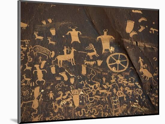 Petroglyphs, Newspaper Rock State Historic Monument, Canyonlands National Park, Utah, USA-David Barnes-Mounted Photographic Print