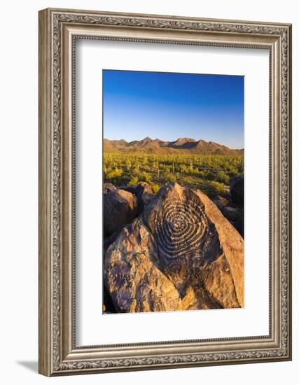 Petroglyphs on Signal Hill, Saguaro National Park, Tucson, Arizona, Usa-Russ Bishop-Framed Photographic Print