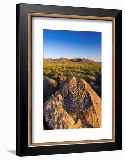 Petroglyphs on Signal Hill, Saguaro National Park, Tucson, Arizona, Usa-Russ Bishop-Framed Photographic Print