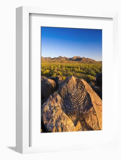 Petroglyphs on Signal Hill, Saguaro National Park, Tucson, Arizona, Usa-Russ Bishop-Framed Photographic Print