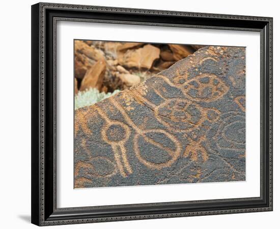 Petroglyphs or Rock Engravings, Twyfelfontein, UNESCO World Heritage Site, Damaraland, Namibia-Nico Tondini-Framed Photographic Print