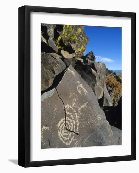 Petroglyphs, Santa Fe County, New Mexico, USA-Michael Snell-Framed Photographic Print