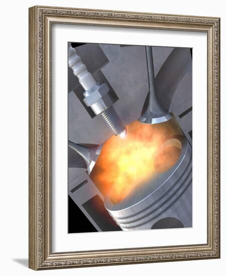 Petrol Engine Combustion-Roger Harris-Framed Photographic Print