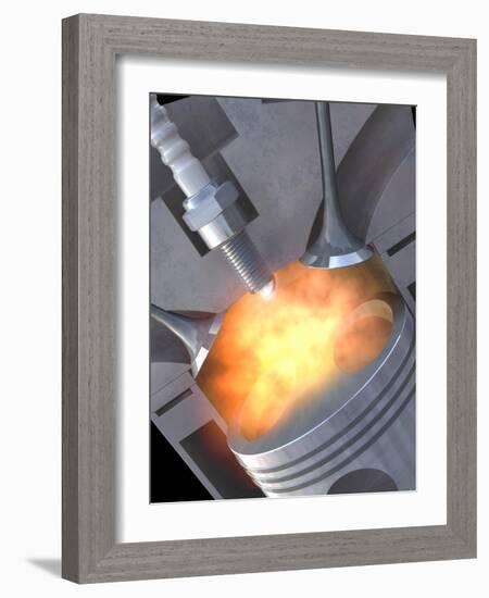 Petrol Engine Combustion-Roger Harris-Framed Photographic Print