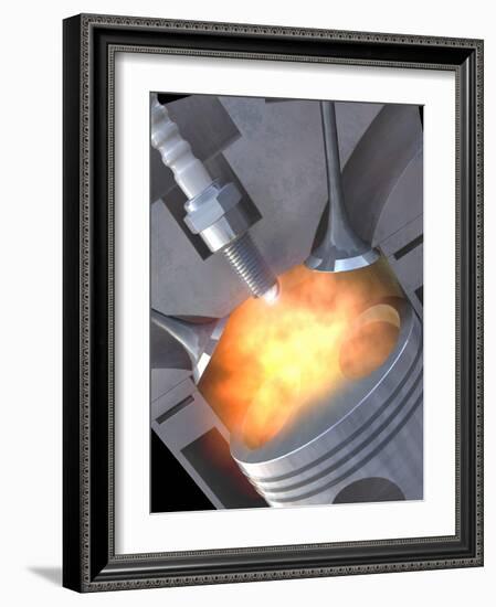 Petrol Engine Combustion-Roger Harris-Framed Photographic Print