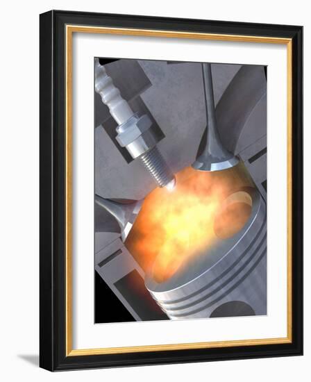 Petrol Engine Combustion-Roger Harris-Framed Photographic Print