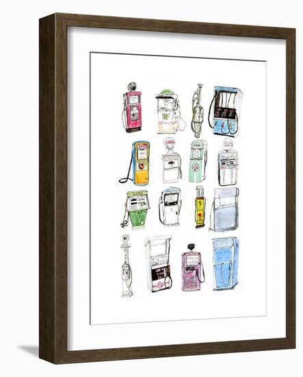 Petrol Pumps-Pat Macdonald-Framed Giclee Print