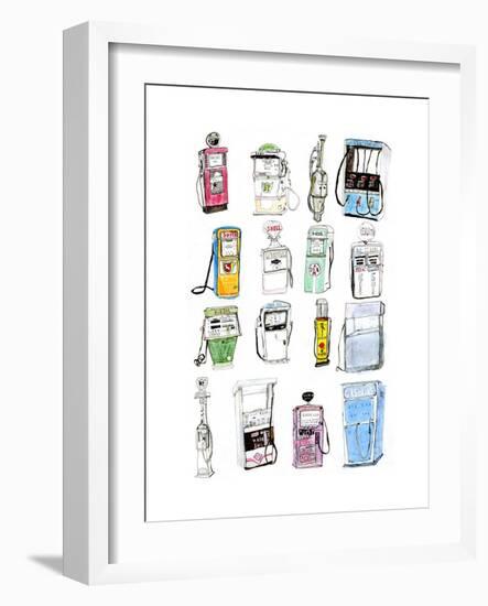 Petrol Pumps-Pat Macdonald-Framed Giclee Print